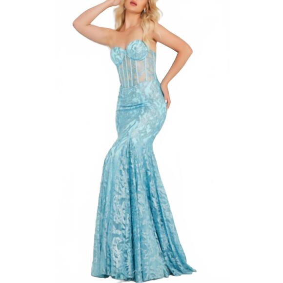 JOVANI Dresses & Skirts - NEW JOVANI embellished mermaid dress in turquoise